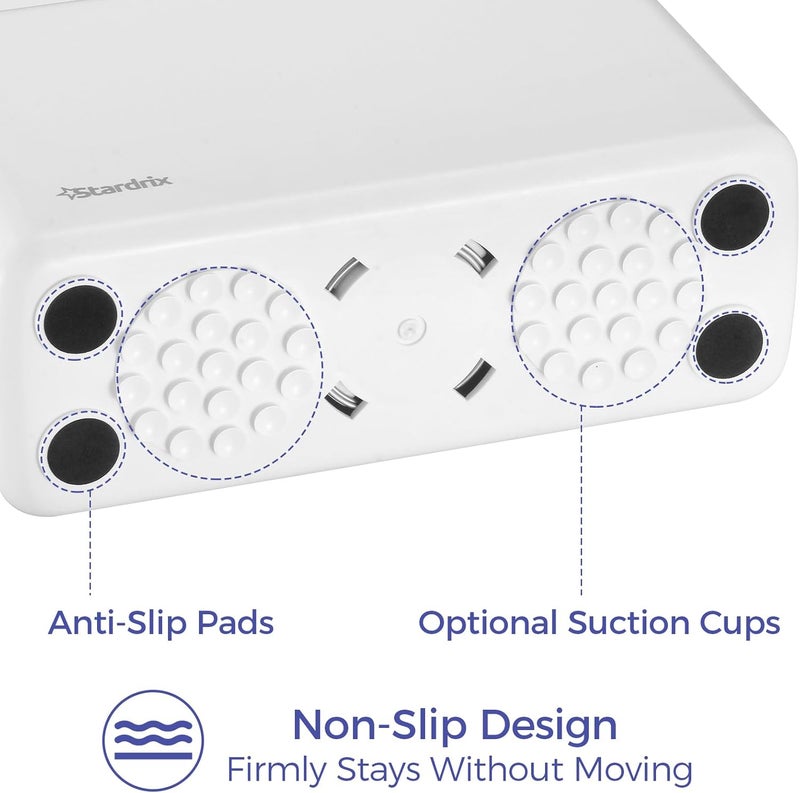 stardrix Countertop Paper Towel Dispenser, White Hand Towel Holder for Multifold/C-Fold/Z-Fold Towels, Single Sheet Dispensing, Non-Slip Base, Compact Design for Kitchen, Bathroom, or Commercial Use - Image 4